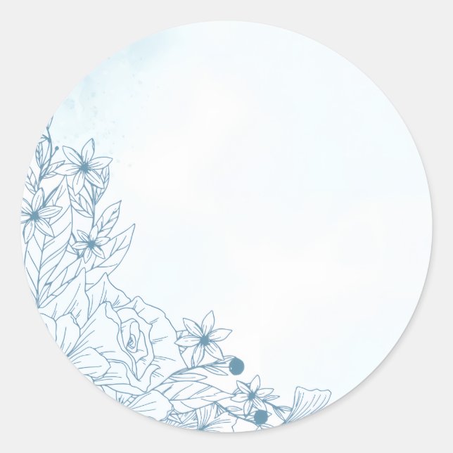 Bloom In The Winter Wedding Classic Round Sticker (Front)