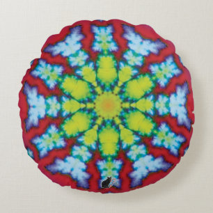 Bloom Kaleidoscope  Round Cushion