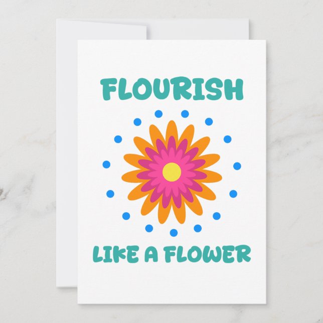 Bloom like a flower invitation (Front)