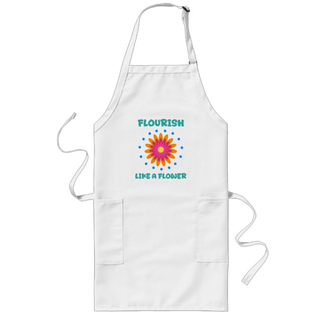 Bloom like a flower long apron (Front)