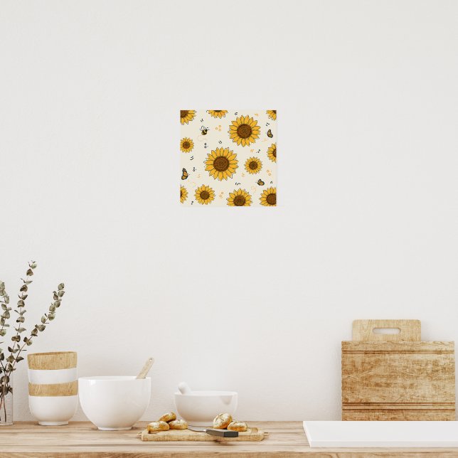 Bloom Like a Sunflower Poster (Kitchen)