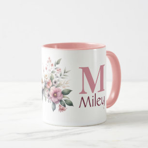 Bloom Monogram - Personalised Floral  Mug