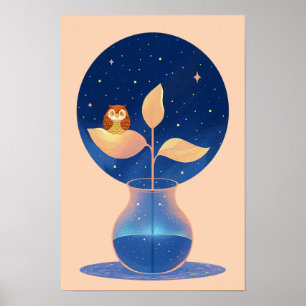 Bloom Mystic Night Owl Garden  Poster