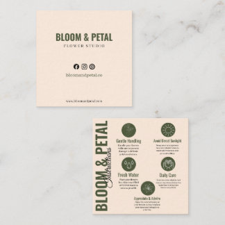 Bloom & Petal Sage Green Flower Care Card