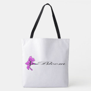Bloom Pink Flower Horizontal  Tote Bag
