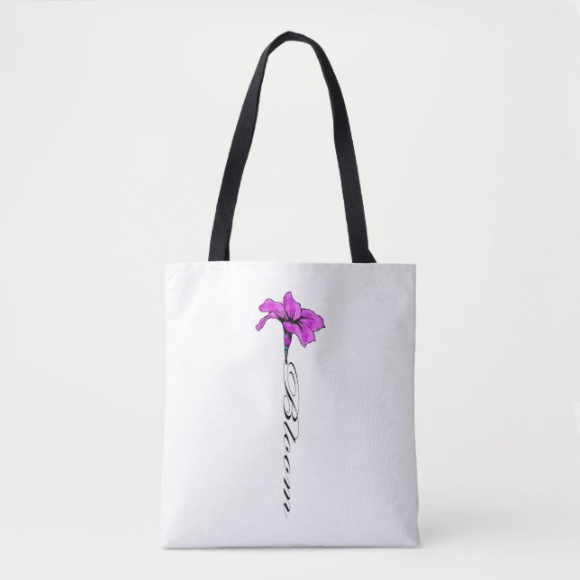 Bloom Pink Flower  Tote Bag (Front)