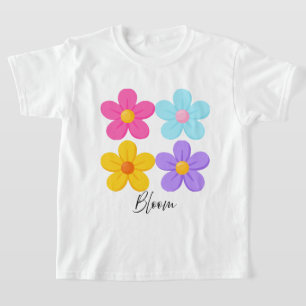 Bloom Retro Cute Floral Graphic T Shirt