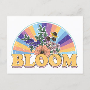 Bloom Retro Floral Postcard