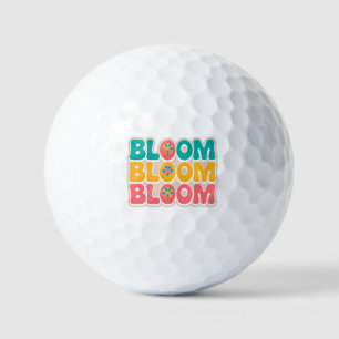Bloom Spring Vibes – Cute & Colourful Lettering Golf Balls