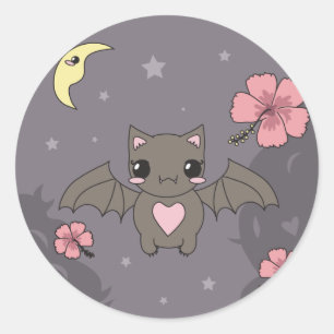 Bloom the Fruit Bat Classic Round Sticker