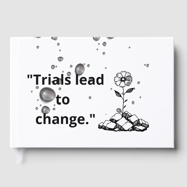 Bloom Through Trials – Strength from the Cracks Guest Book (Front)