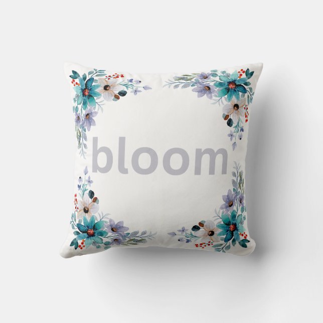 Bloom Throw Pillow (Back)