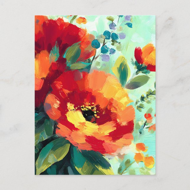 Bloom Vibrant Floral Garden Holiday Postcard (Front)