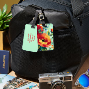 Bloom Vibrant Floral Garden Luggage Tag