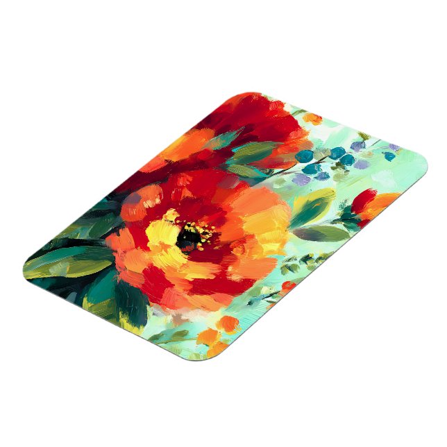 Bloom Vibrant Floral Garden Magnet (Left Side)