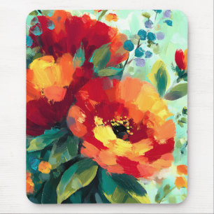 Bloom Vibrant Floral Garden Mouse Pad