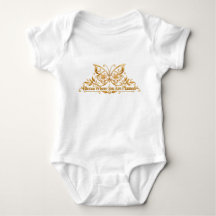 Bloom Where You Are Planted Gold Baby Bodysuit