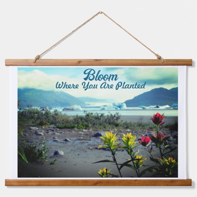 Bloom Where You Are Planted Hanging Tapestry (Front)