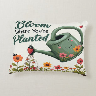 Bloom Where You Are Planted – Inspirational Decorative Cushion