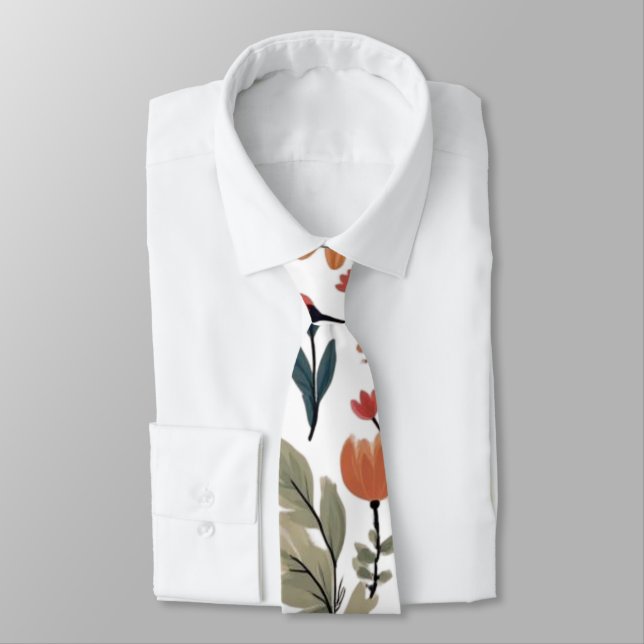 Bloom Where You Are Planted – Inspirational Floral Tie (Tied)