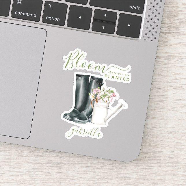 Bloom Where You Are Planted Inspirational Quote  (Detail)