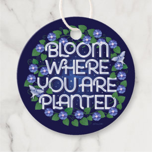Bloom Where You Are Planted Round Gift Tags