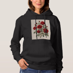Bloom Where You Are Planted Vintage Rose Botanic Hoodie