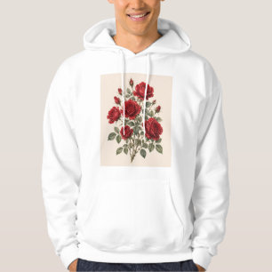 Bloom Where You Are Planted Vintage Rose Botanic Hoodie