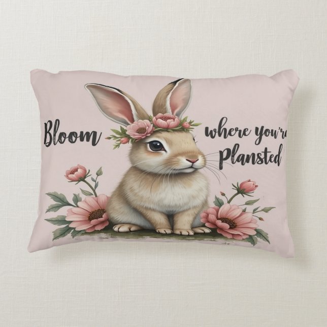 Bloom Where You’re Planted Decorative Cushion (Back)