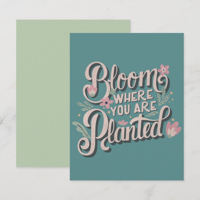 Bloom Where You're Planted Card (Front/Back)