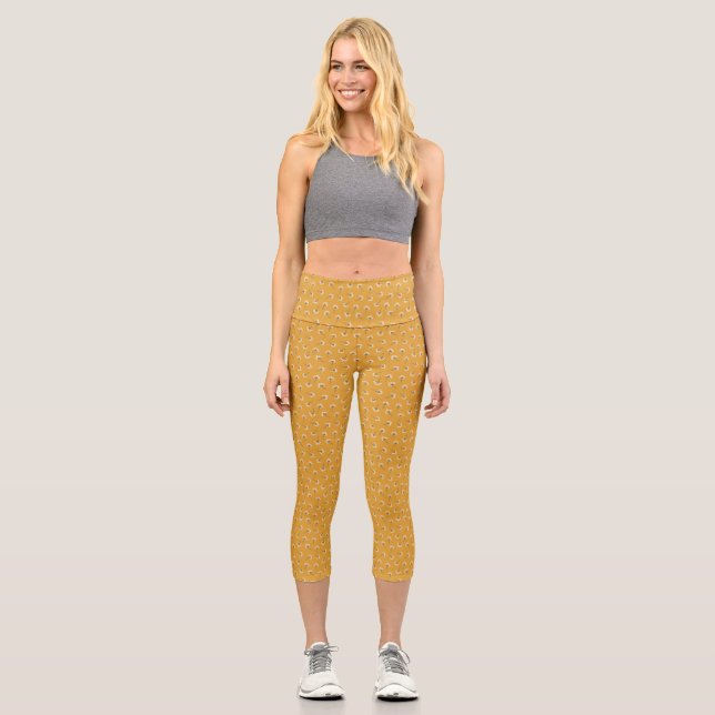 Bloom Wild, And Never Apologise Capri Leggings (Front)