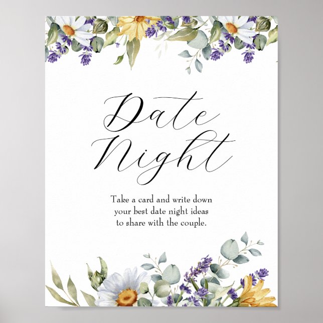 Bloom Wildflower | Meadow Floral Date Night Ideas  Poster (Front)