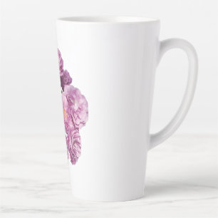 Bloom with Grace – Elegant Rose Design Latte Mug