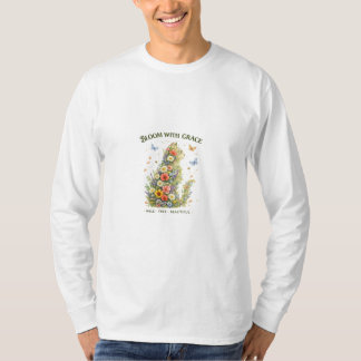 Bloom With Grace Floral Cat T-Shirt |