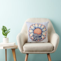 🌸✨ “Bloom with Grace” Floral Pillow 🛋️💖