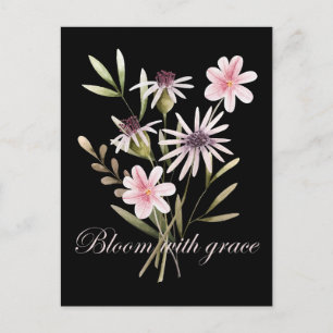 Bloom with Grace Floral Postcard