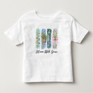 Bloom with Grace Garden Floral Art Toddler T-Shirt