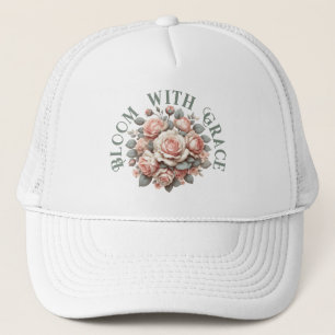 Bloom With Grace Shabby Chic Rose Trucker Hat