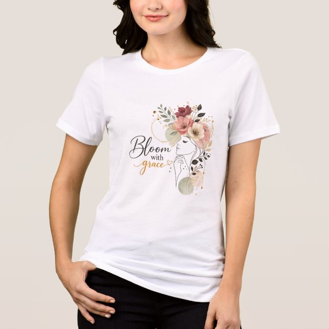 Bloom with Grace Tri-Blend Shirt (Front)