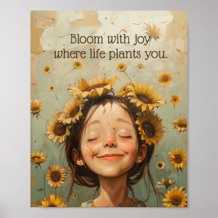 Bloom with Joy Poster