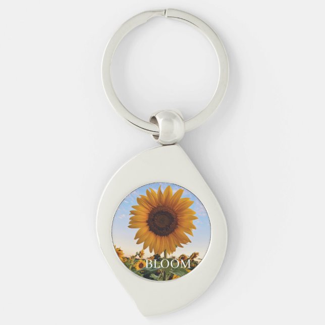 Bloom with Joy - Uplifting Sunflower Key Ring (Front)