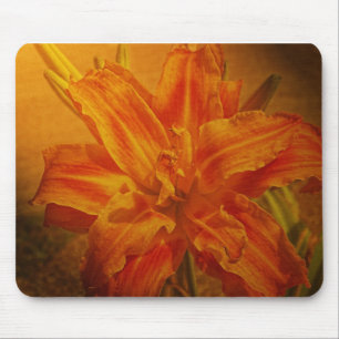 Bloom with Leather Texture Mouse Pad