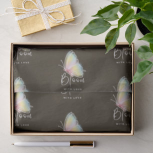 Bloom With Love Black And White Butterfly Luxury Tissue Paper