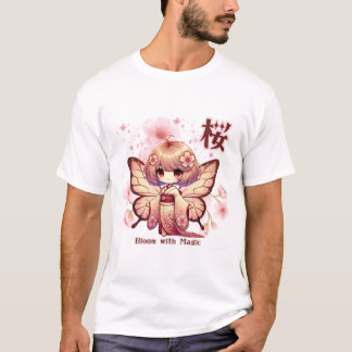 Bloom with Magic - Kawaii Sakura Fairy T-Shirt