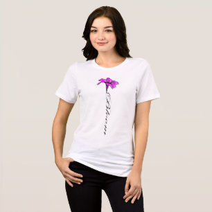 Bloom With Pink Flower Tri-Blend Shirt