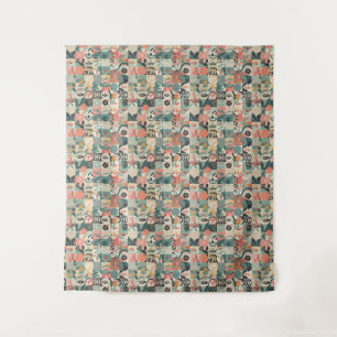 "Bloom Zoom & Leaf Loop" Tapestry