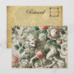 Bloombound Sentinel – Gothic Floral Design Holiday Postcard
