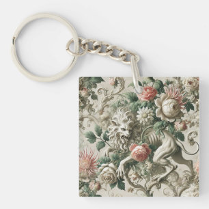 Bloombound Sentinel – Gothic Floral Design Key Ring