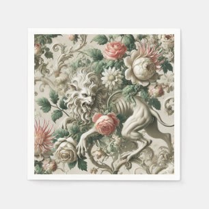 Bloombound Sentinel – Gothic Floral Design Napkin