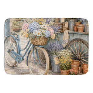 Bloomcore Flower Market Bicycle Bath Mat